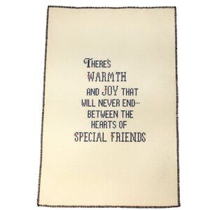 Finished Ready to Frame Cross Stitch 'Joy Hearts of Special Friends' Sampler